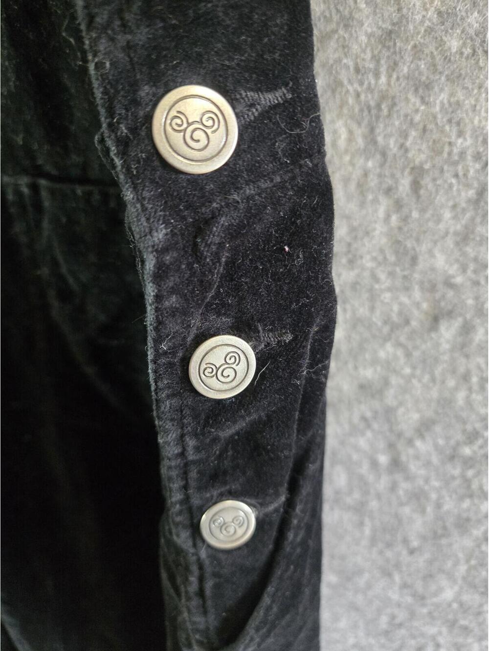 Vintage 90s Disney Store Mickey Mouse Black Velvet Overall L - Picture 6 of 7